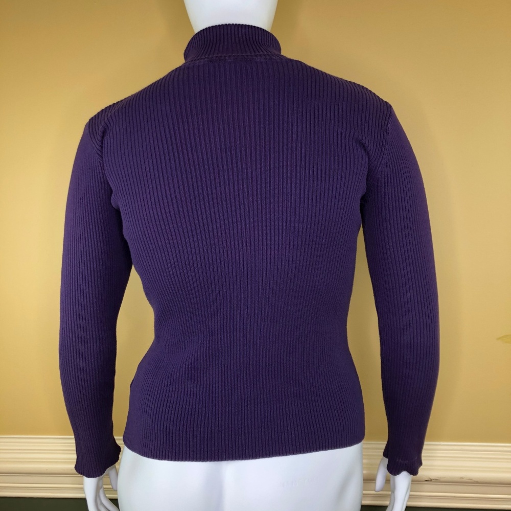 Basic Editions Ribbed Turtle Neck Sweater - Picture 3 of 5
